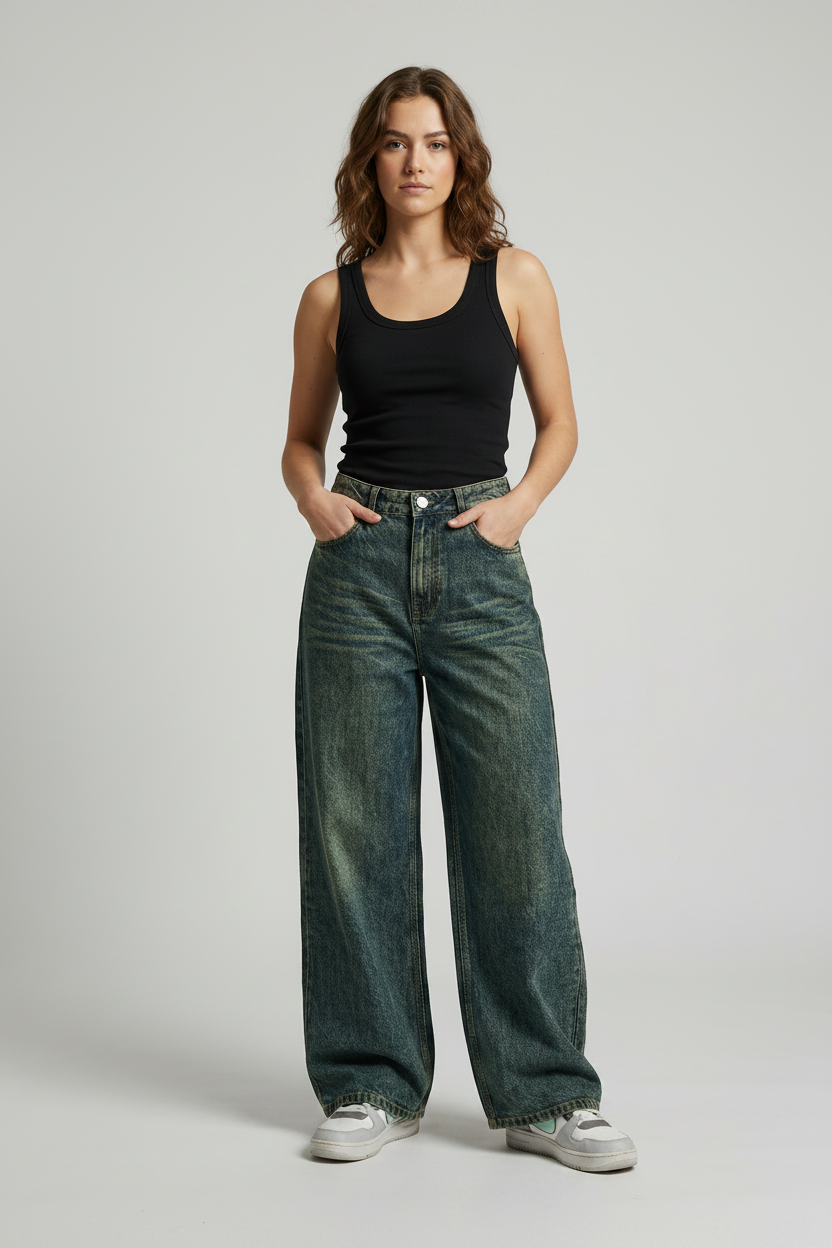 Women Teal Colour Jeans