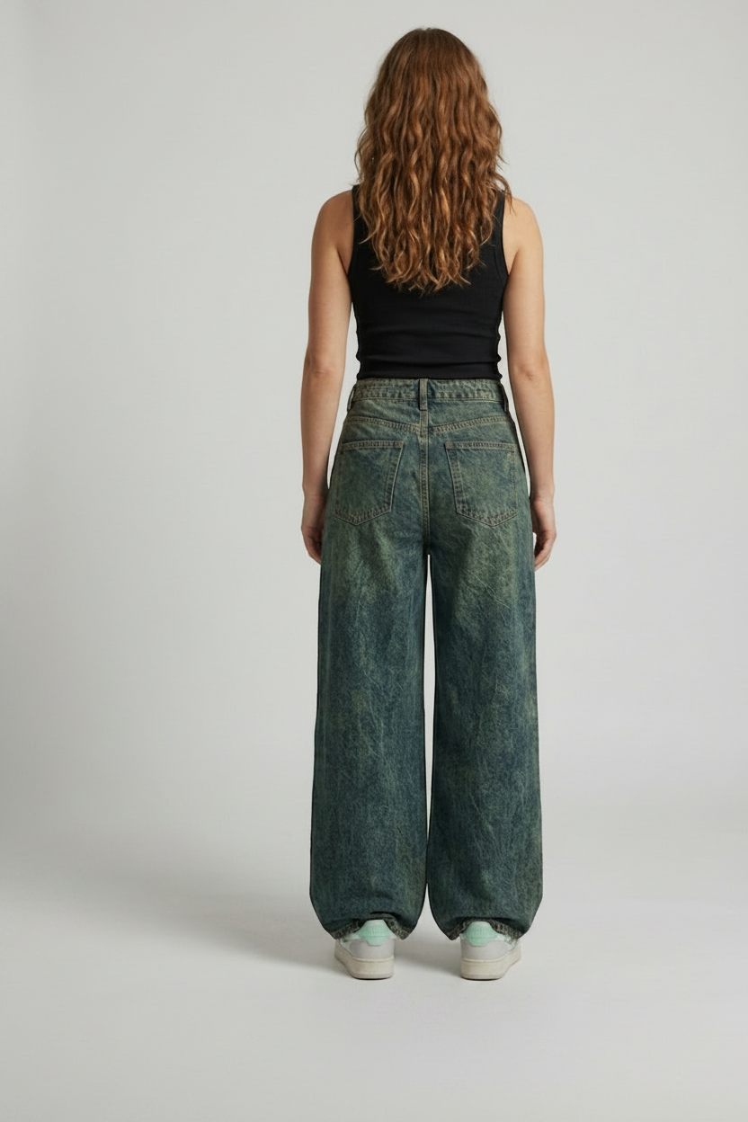 Women Teal Colour Jeans