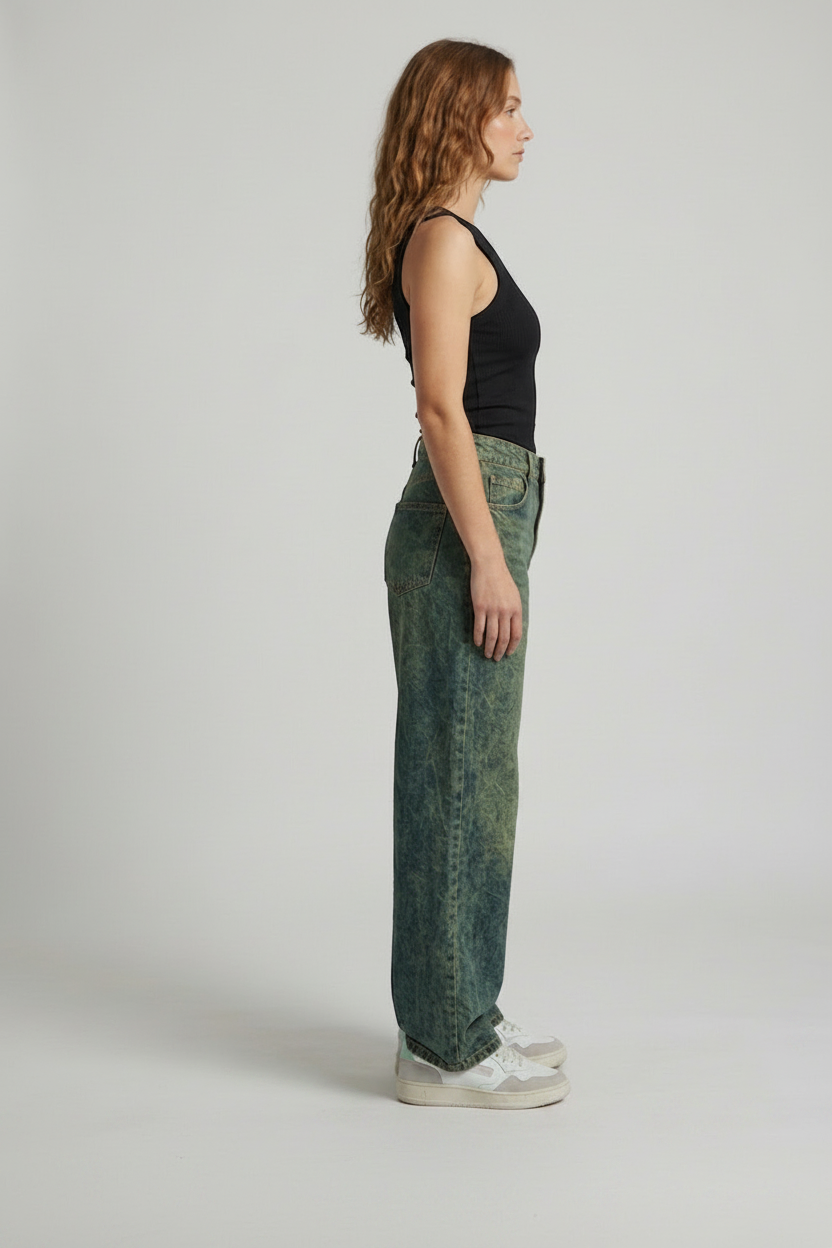 Women Teal Colour Jeans