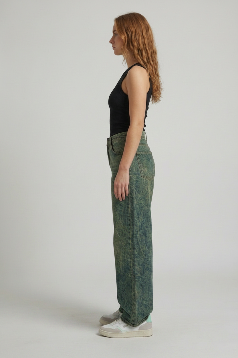 Women Teal Colour Jeans