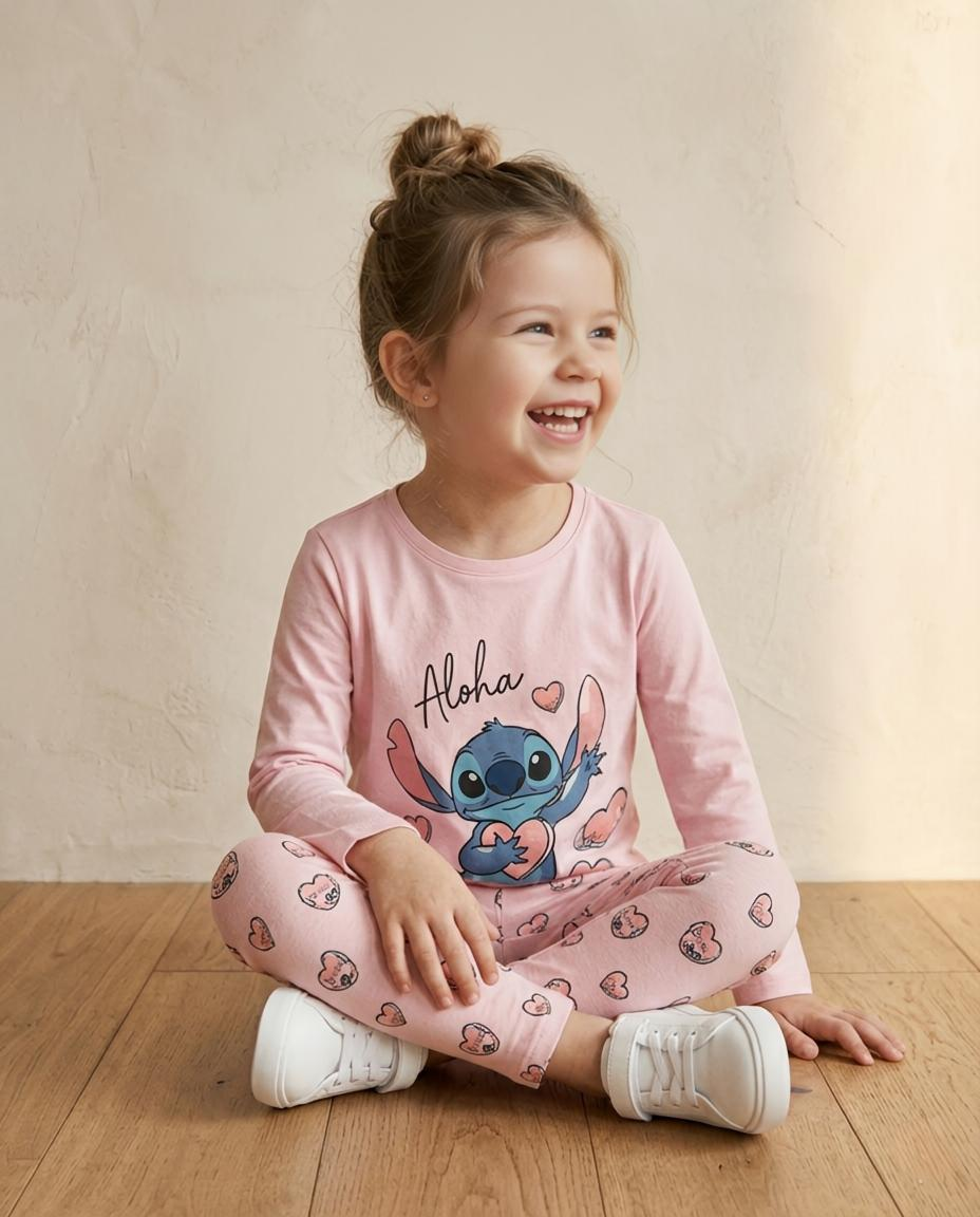 Girls printed pyjama set