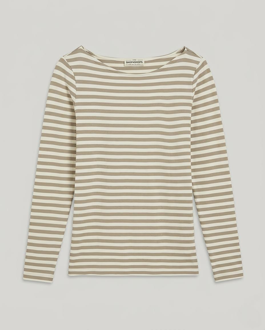 Striped Long Sleeves Top