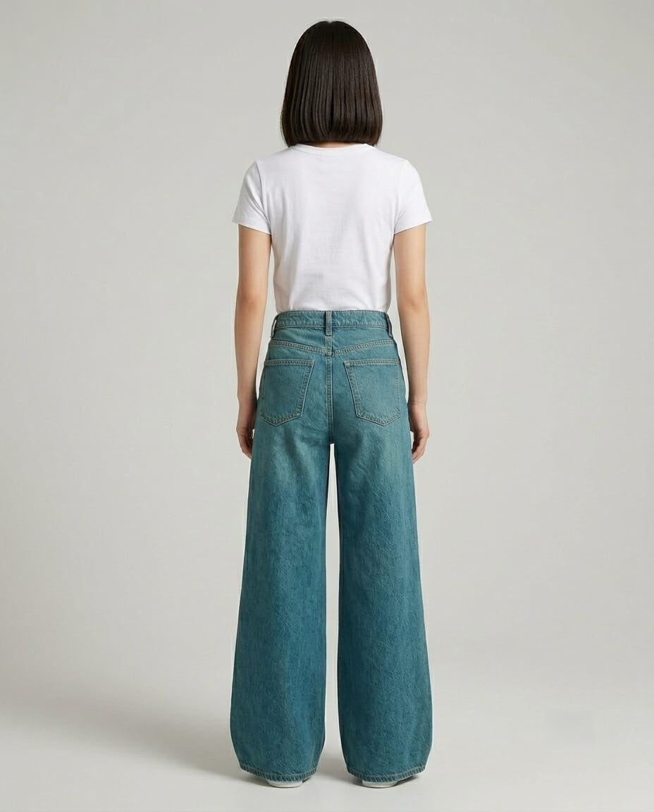 Women Vintage Blue Colour Jeans