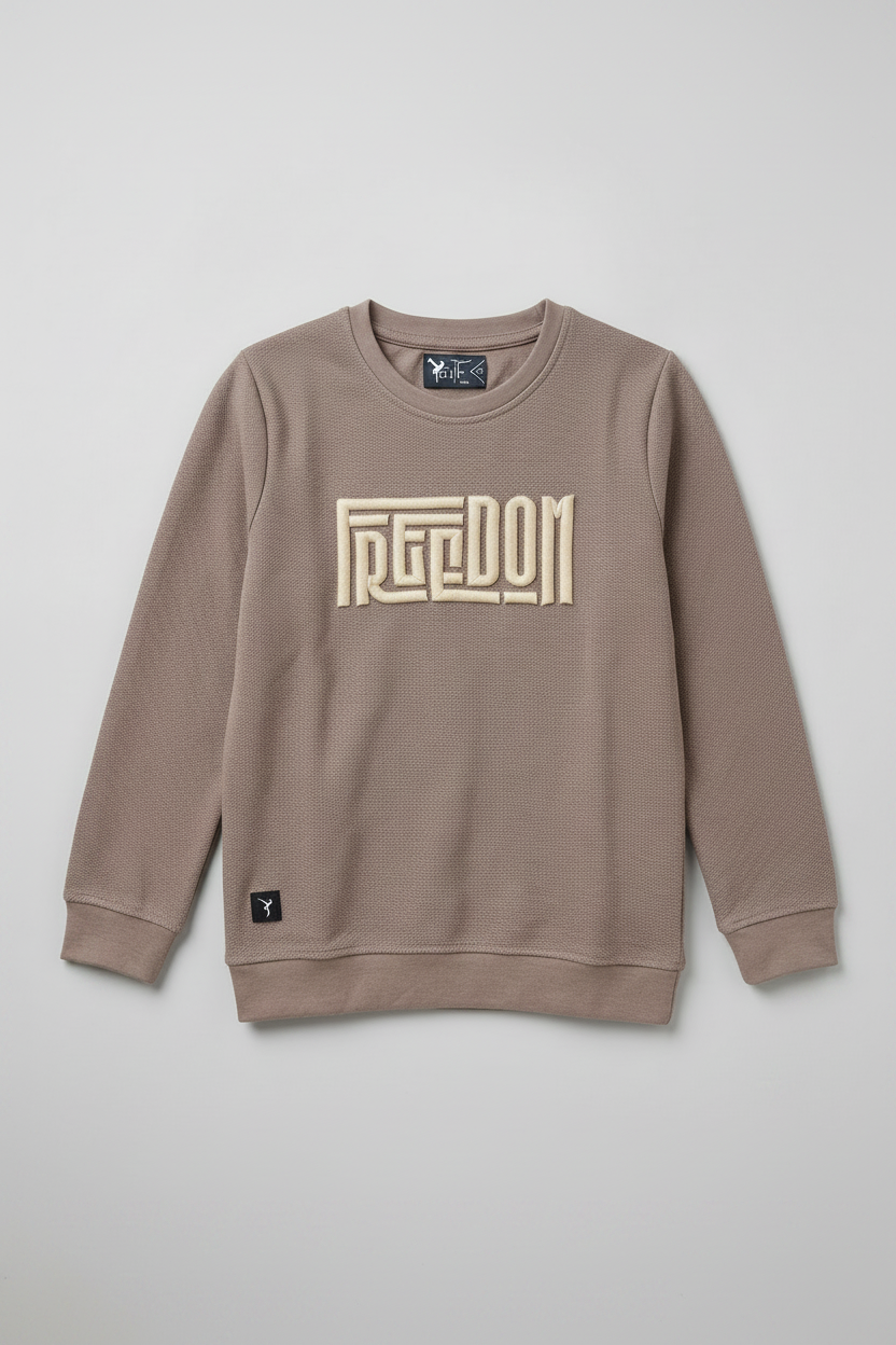 Boys Interlock Brown Pullover