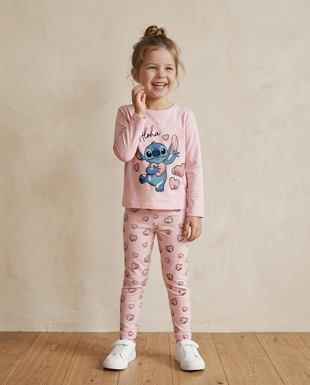 Girls printed pyjama set