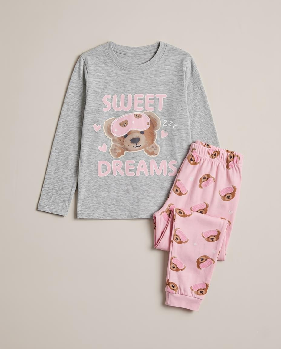 Girls Printed Pyjama Set
