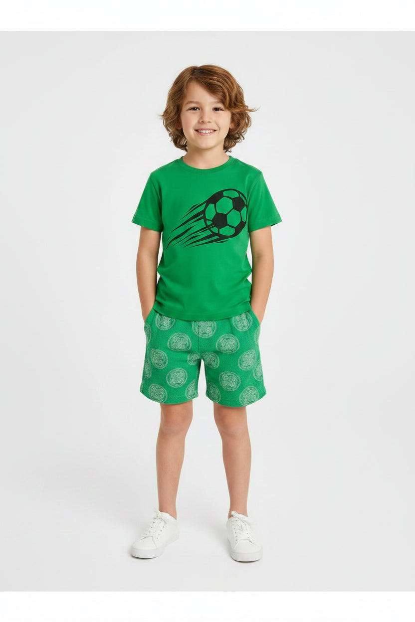Boys printed shorty set