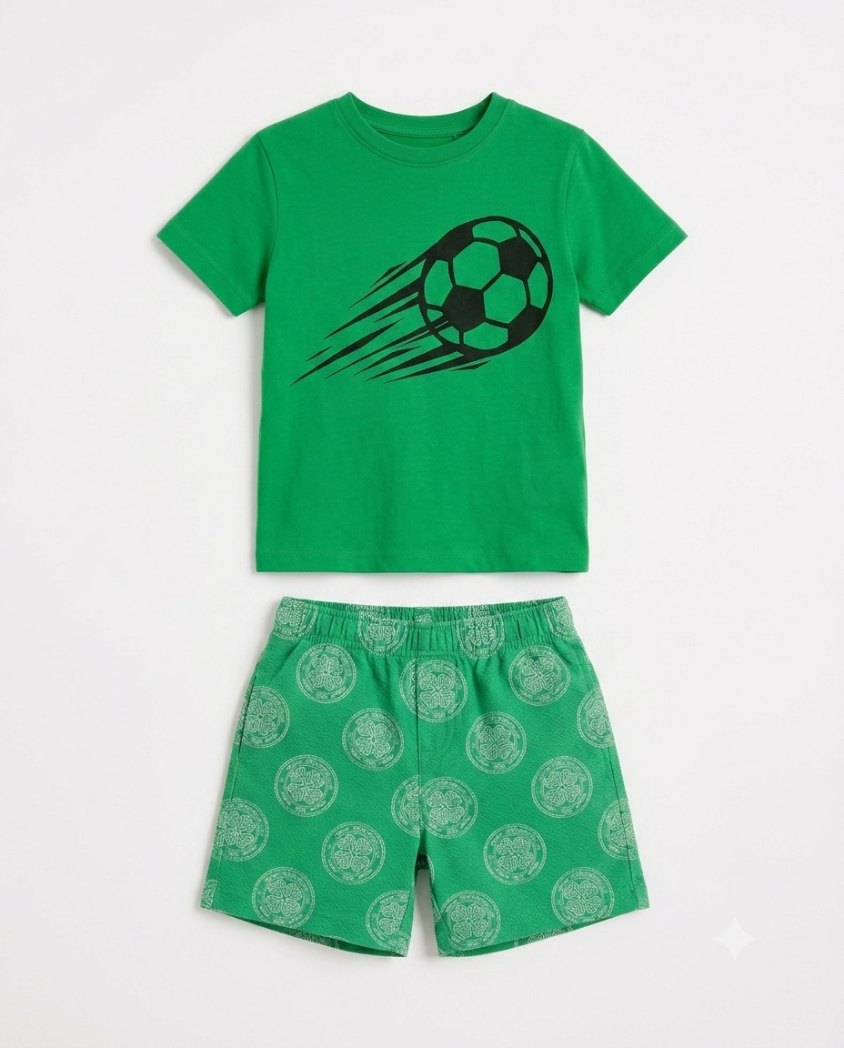 Boys printed shorty set