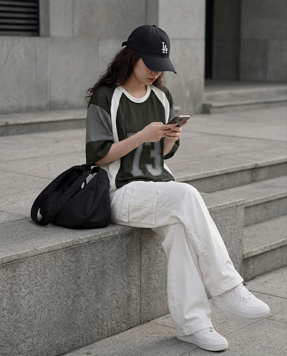 Oversized Spider Mesh T-Shirt