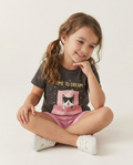 Girls Printed Shorty Set