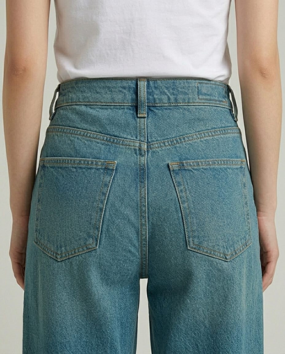 Women Vintage Blue Colour Jeans