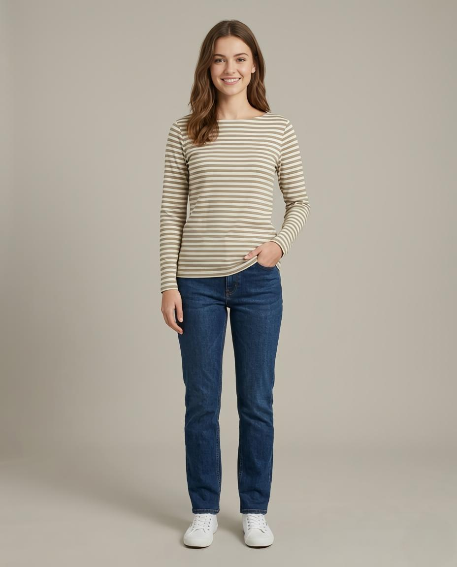 Striped Long Sleeves Top