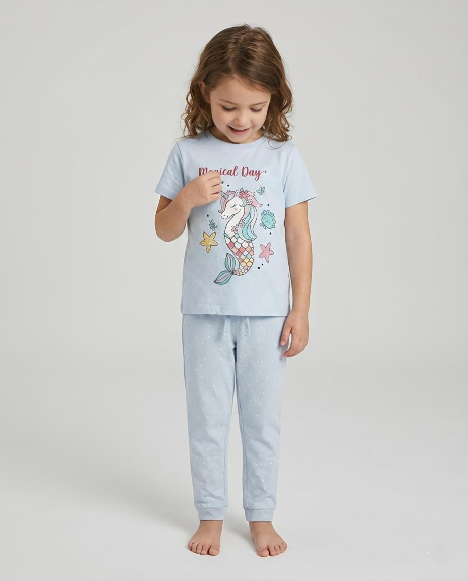 Girls Printed Pyjama Set