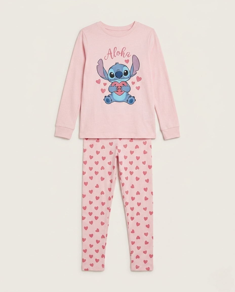 Girls printed pyjama set