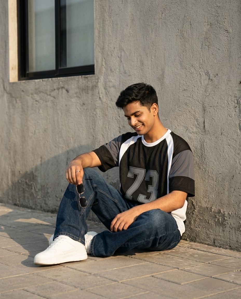 Oversized Spider Mesh T-Shirt