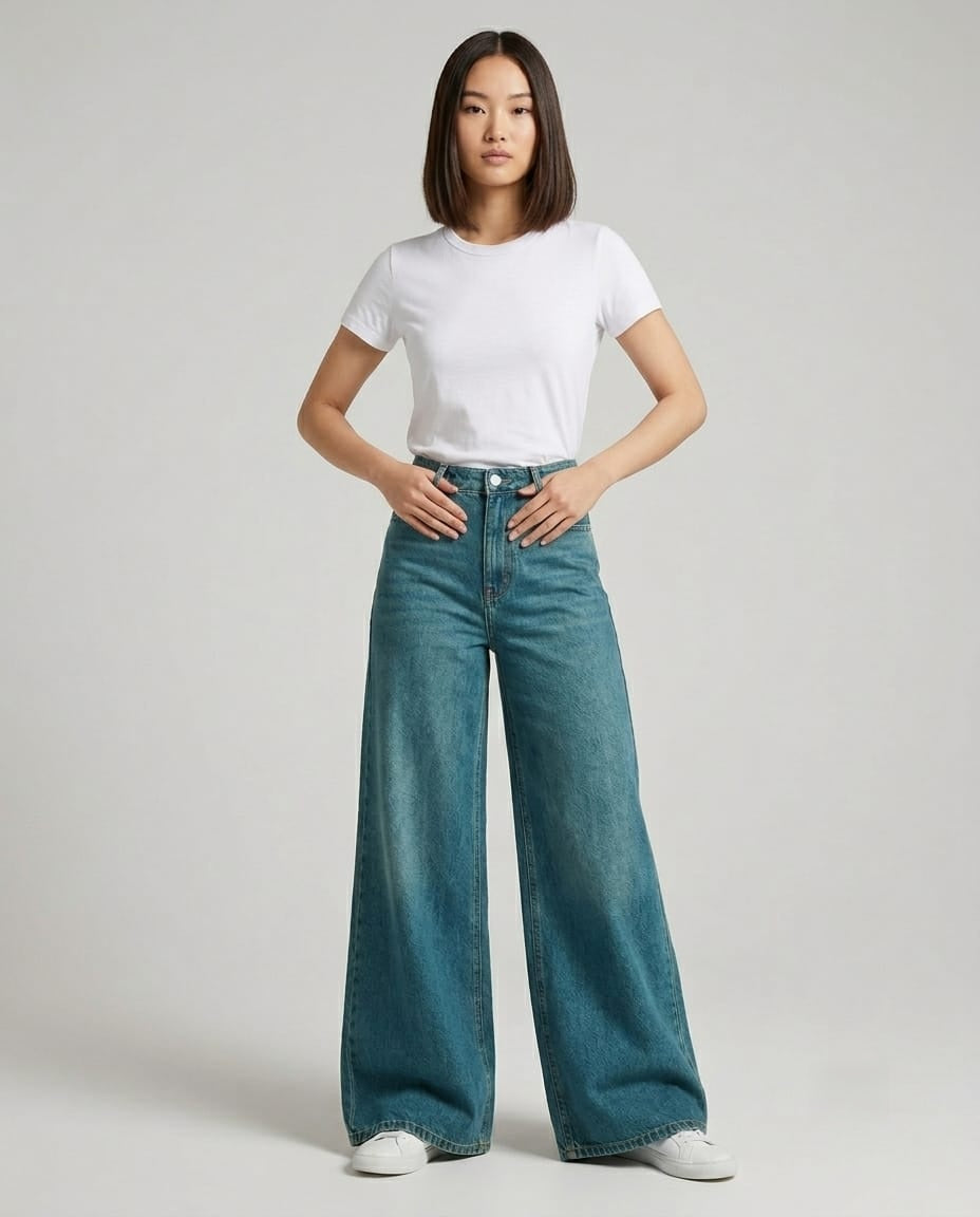 Women Vintage Blue Colour Jeans